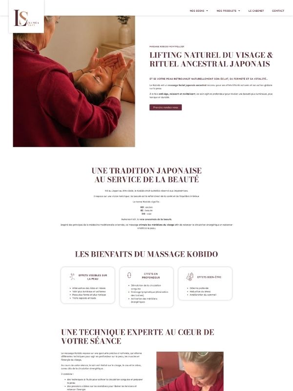 création de site centre esthetique